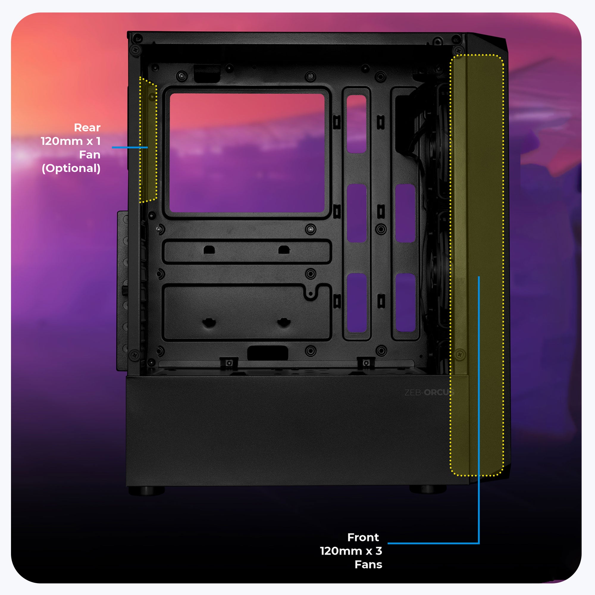 Zeb-Orcus - Gaming Cabinet - Zebronics