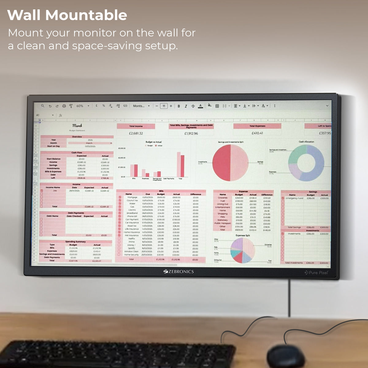 Zebronics PA224 LED Monitor