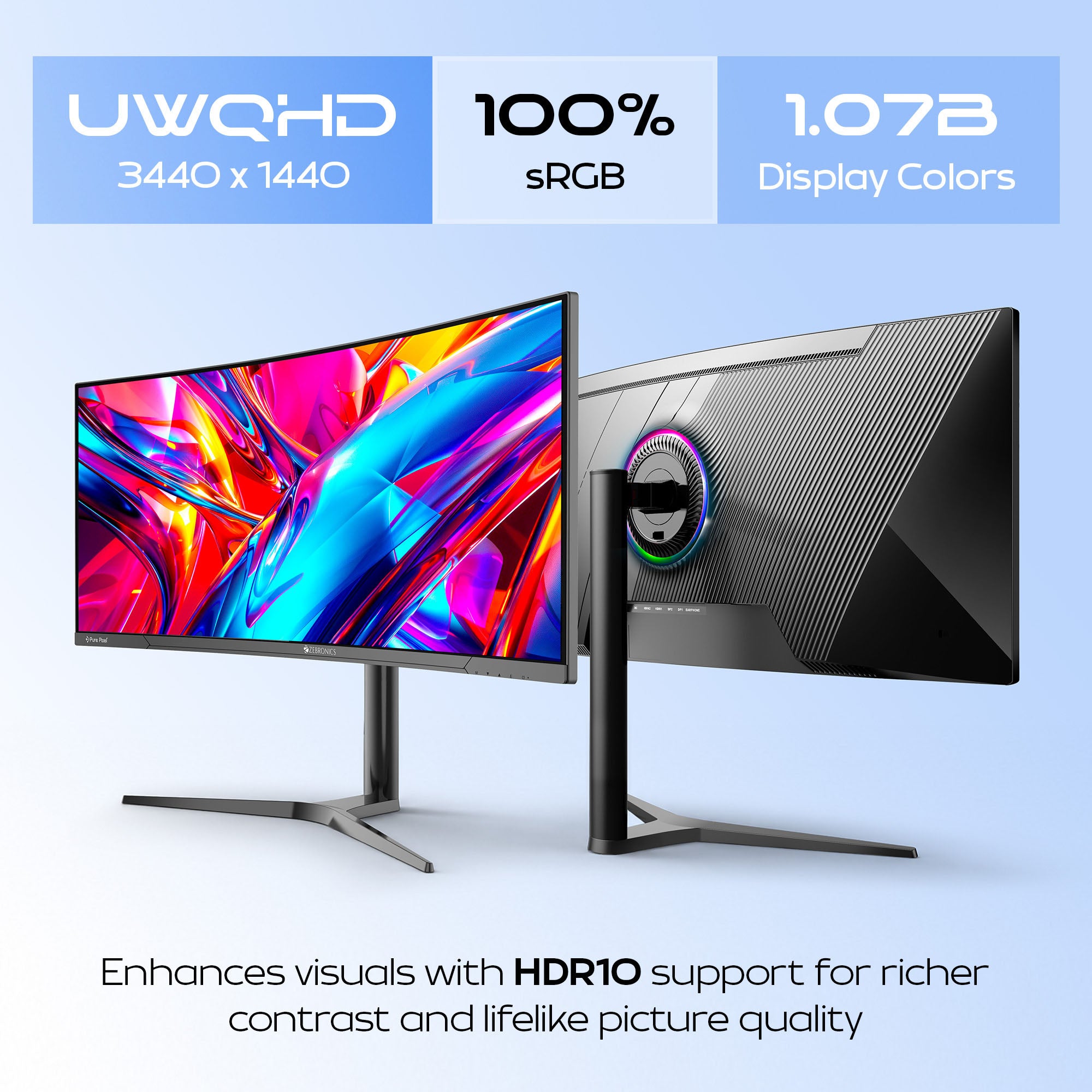 Zeb-PA234  - Curved Wide Monitor - Zebronics