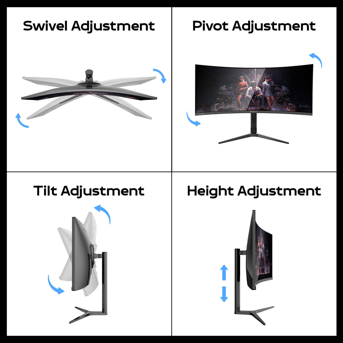 Zebronics PA234 Curved Ultrawide Gaming Monitor 86.4 cm