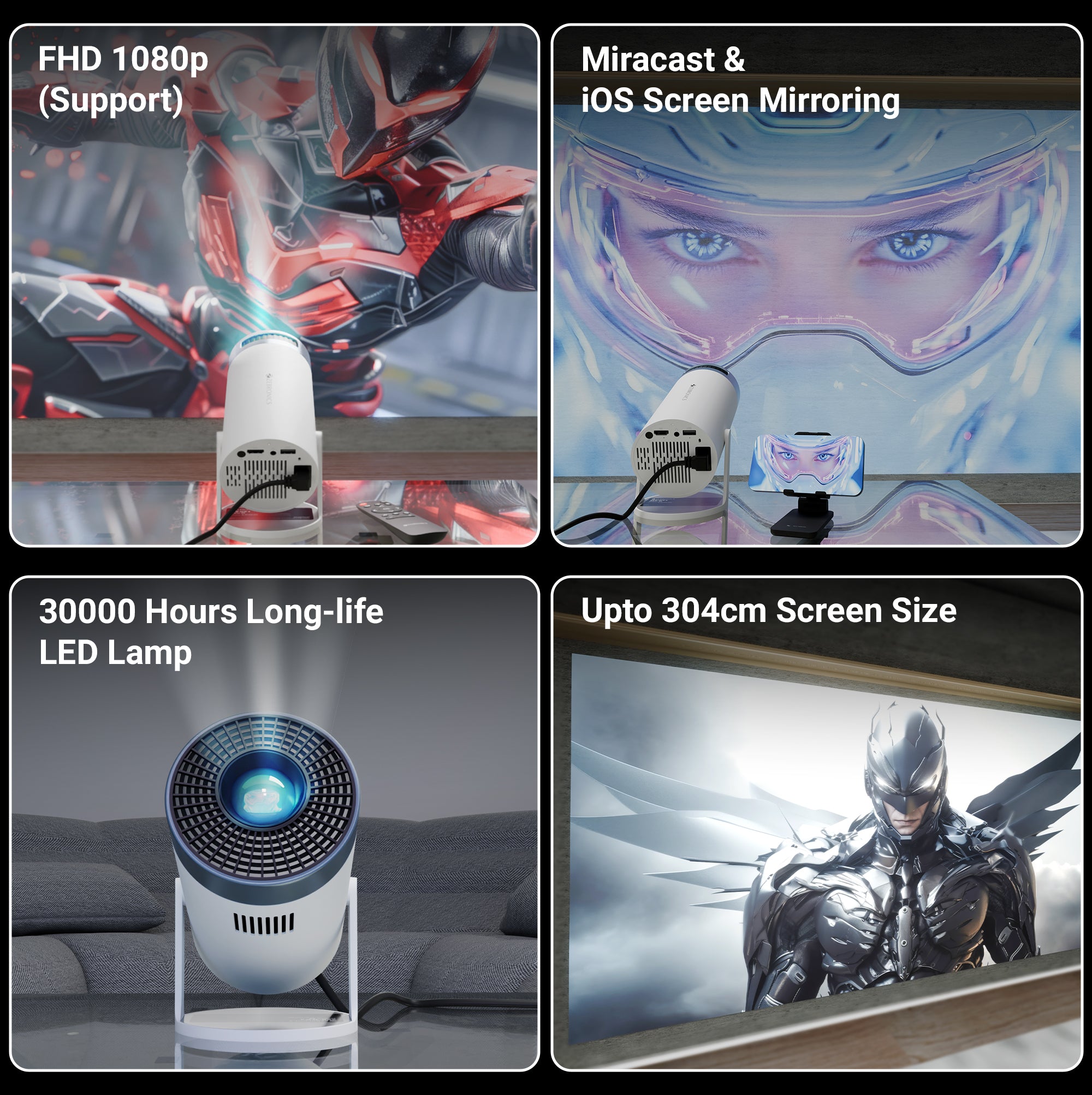 Zeb Pixaplay 62 - LED Projector - Zebronics