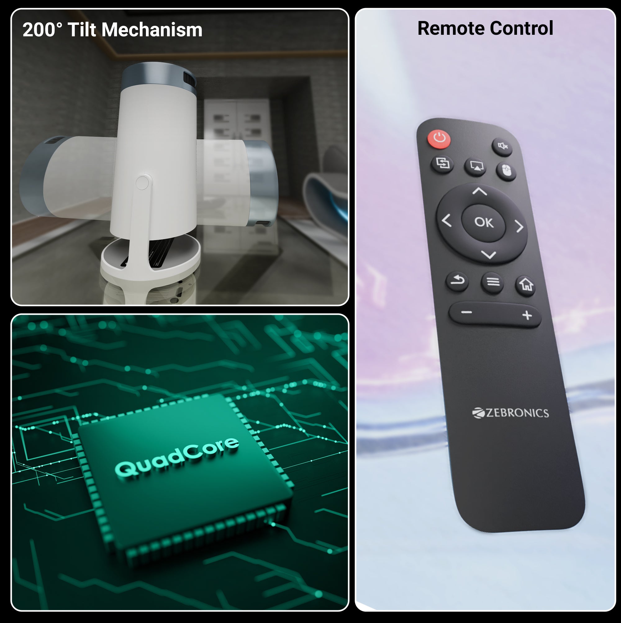 Zeb Pixaplay 62 - LED Projector - Zebronics