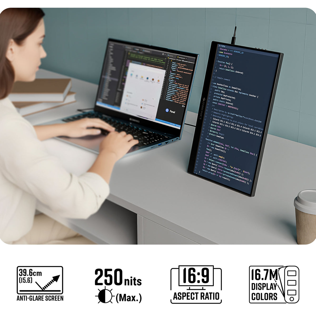 Zebronics Pixigo A16S Portable Monitor