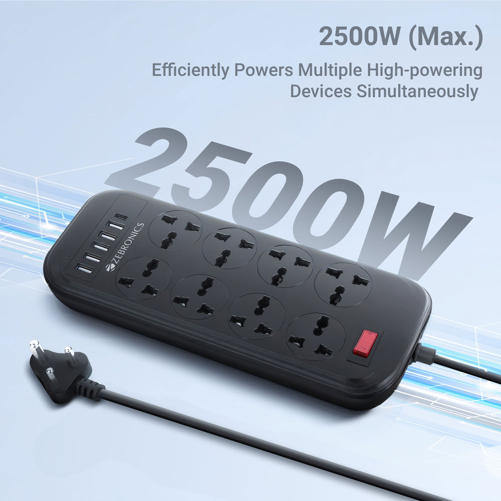 Zebronics Power Bar 282 Power Extension Strip