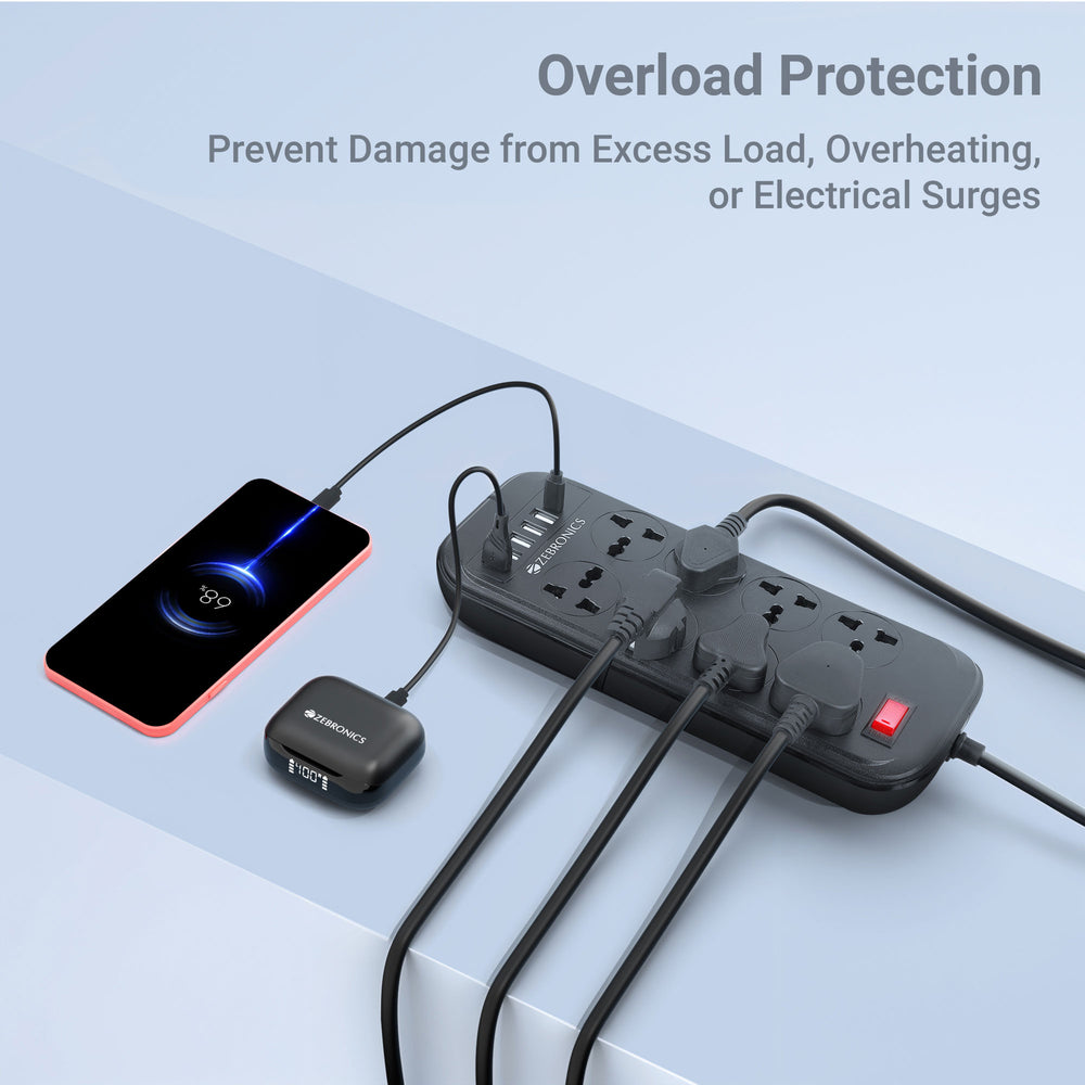 Zebronics Power Bar 282 Power Extension Strip