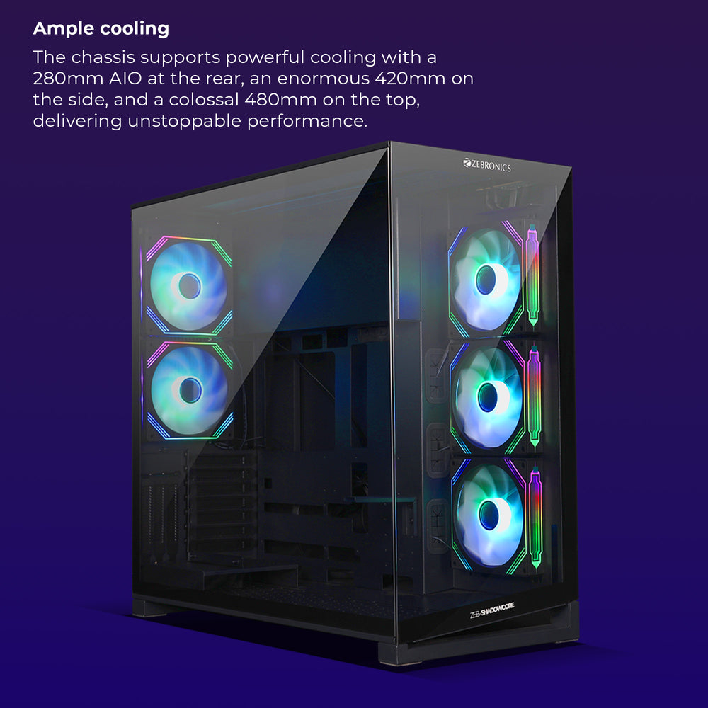 Gamw Shadowcore Zebronics Shadowcore Premium Gaming Chassis