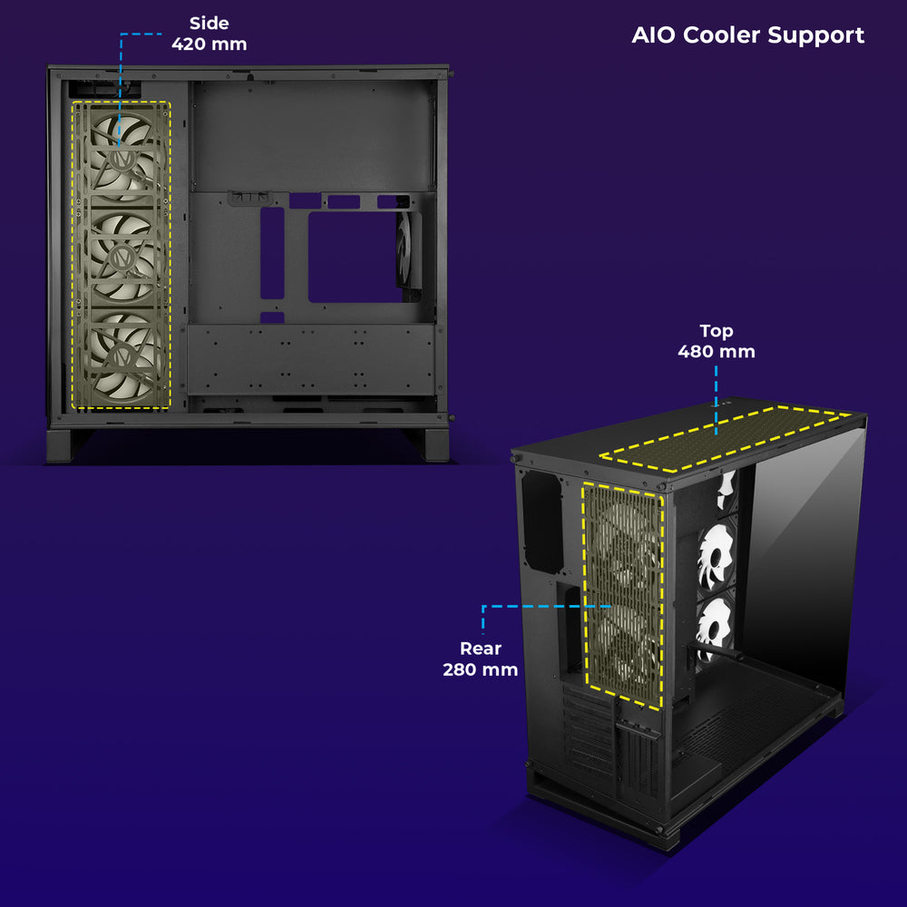 Gamw Shadowcore Zebronics Shadowcore Premium Gaming Chassis