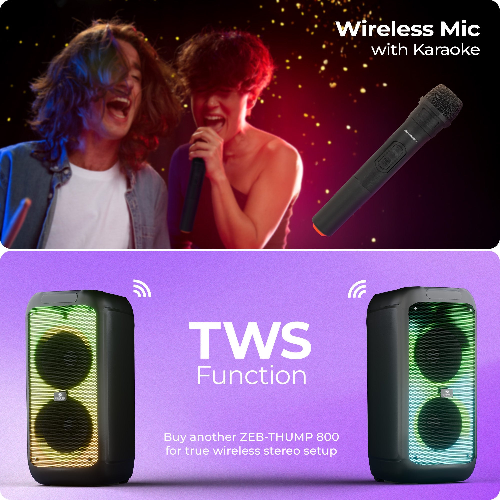 Zebronics Thump 800 Trolley Speaker