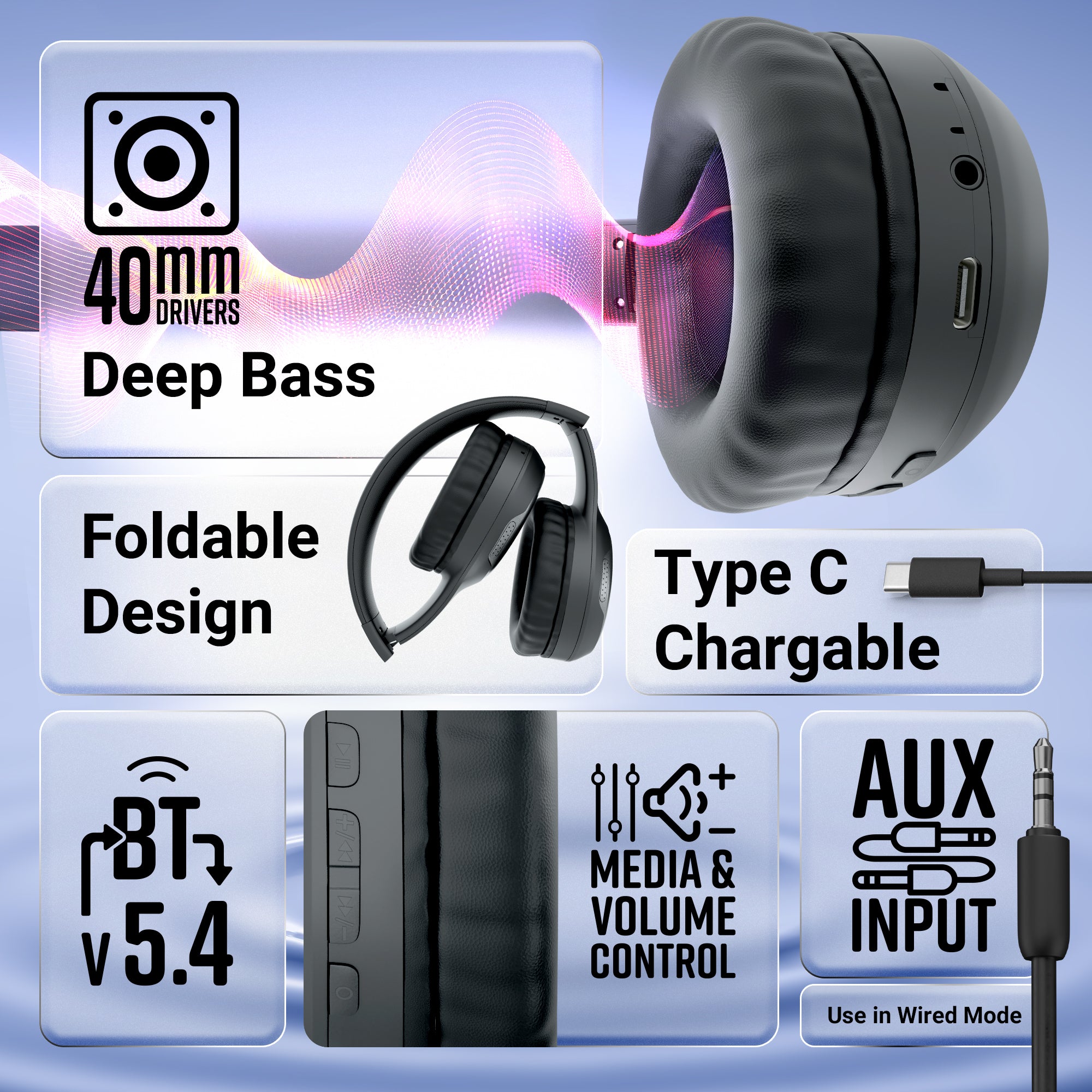 Zeb-Thundermax - Wireless Headphone - Zebronics