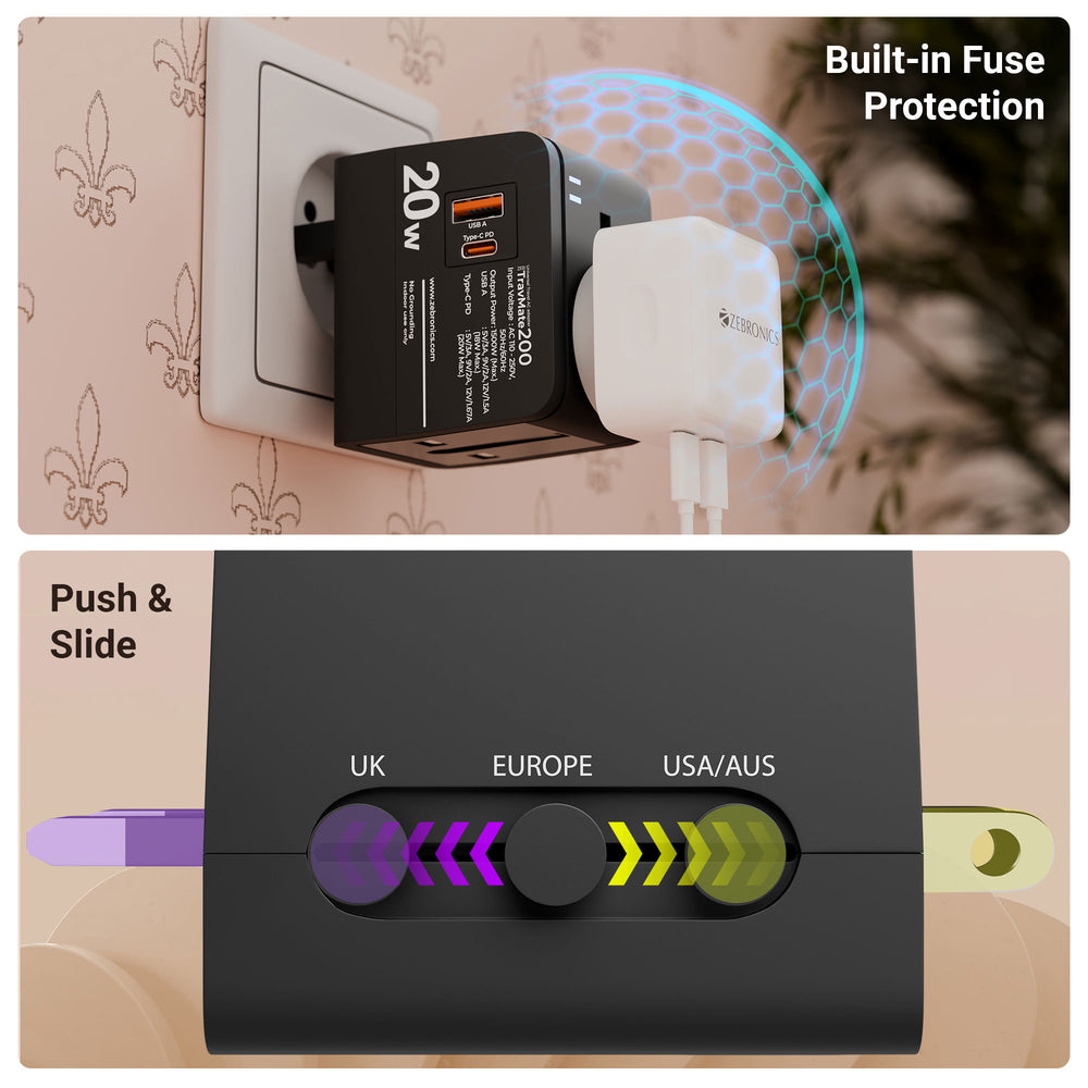 Zebronics Travmate 200 Universal Travel Adapter