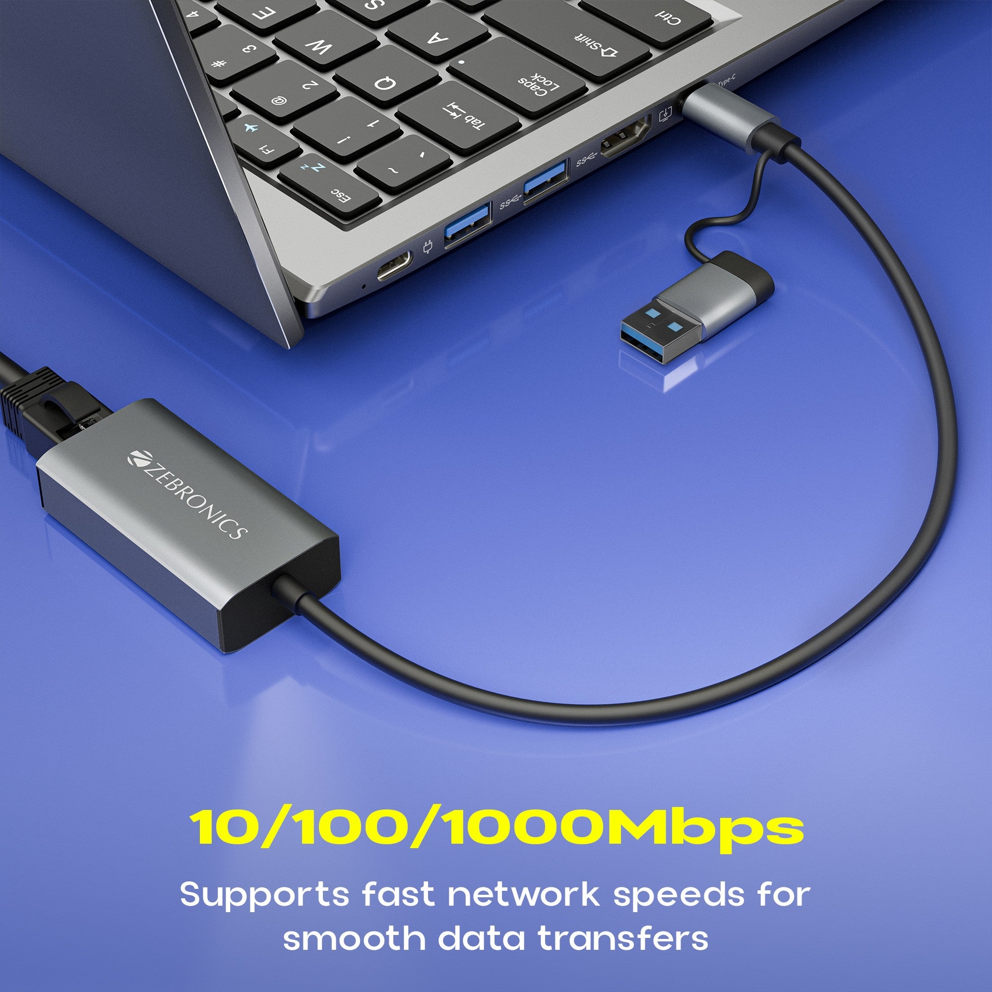 Zeb UCTE1 USB/Type C to Ethernet Converter
