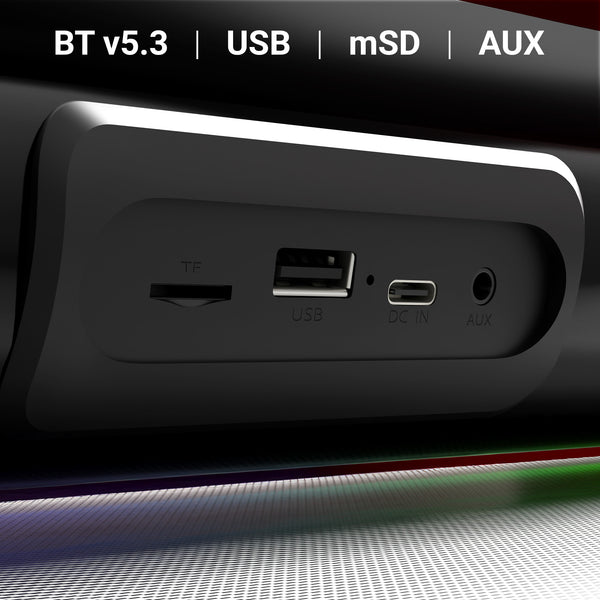 Zebronics Vita Bar 301 Wireless Bluetooth Mini Soundbar with 42W RMS Output, Dual 57mm Drivers and RGB LED Lights sound bar thumbnail 8