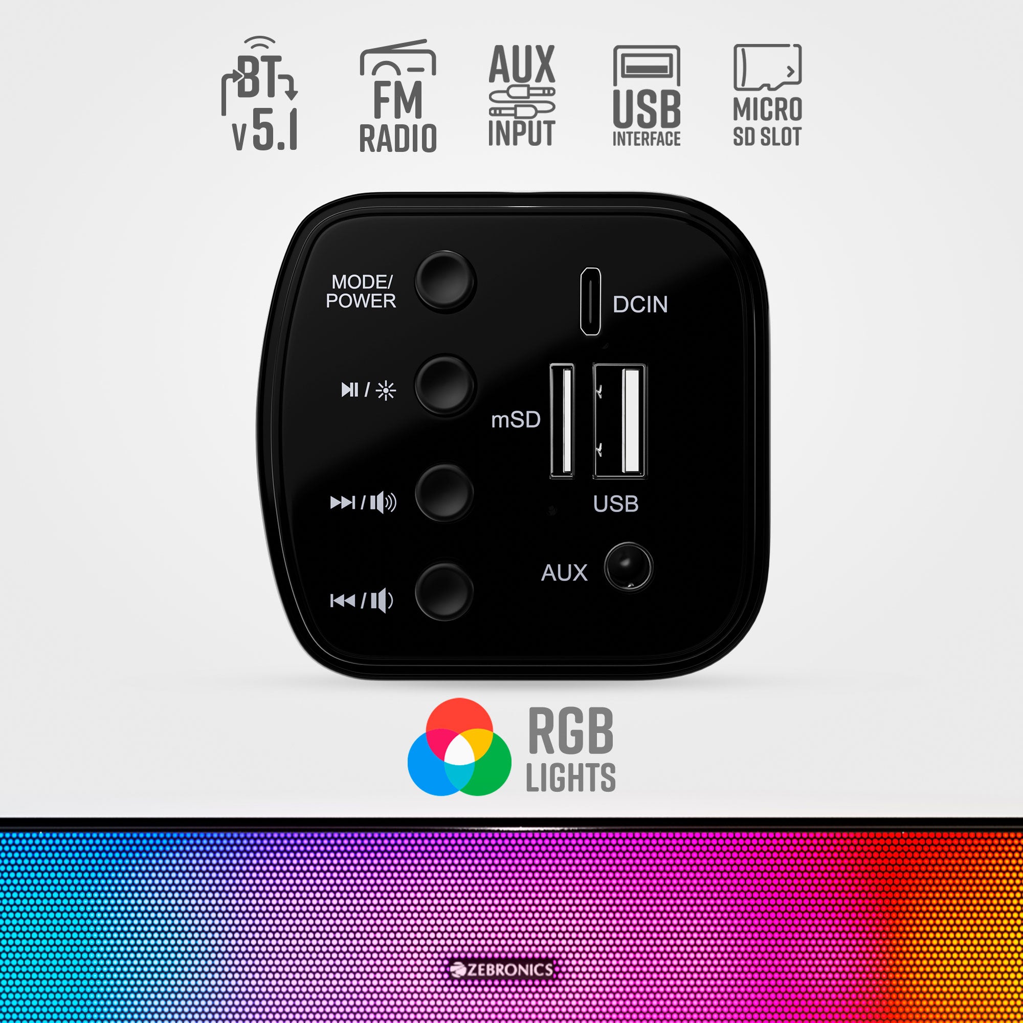 Zeb-VtaPro-RGB - Wireless Speaker - Zebronics