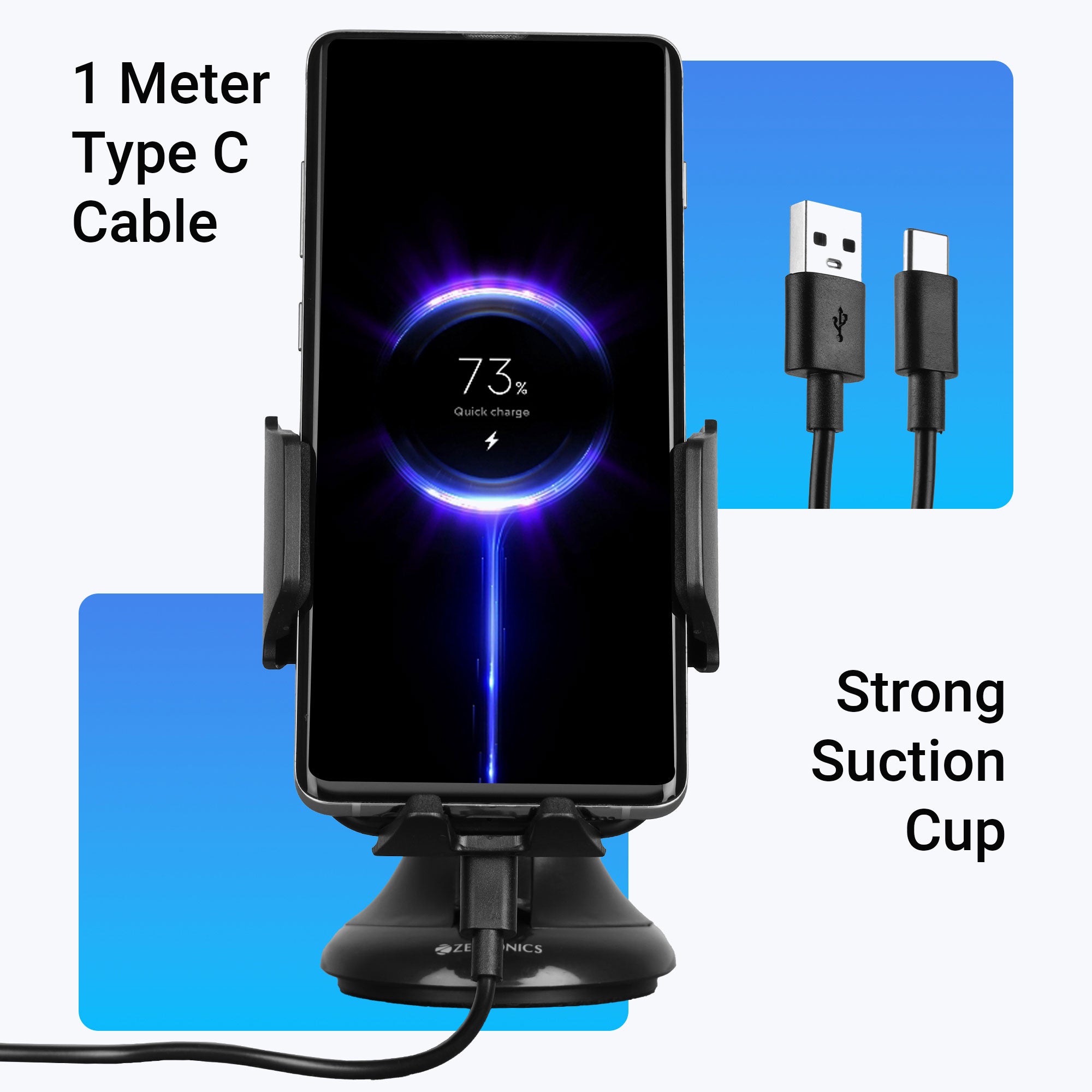 Zeb-WCC100 - Wireless Car Charger - Zebronics