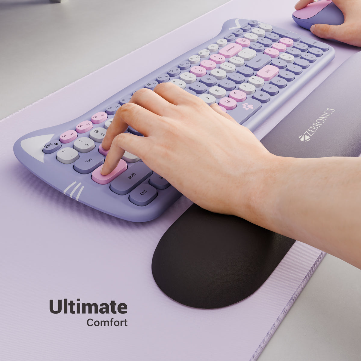 Zebronics Wrist Ease Keyboard Wrist Rest Pad
