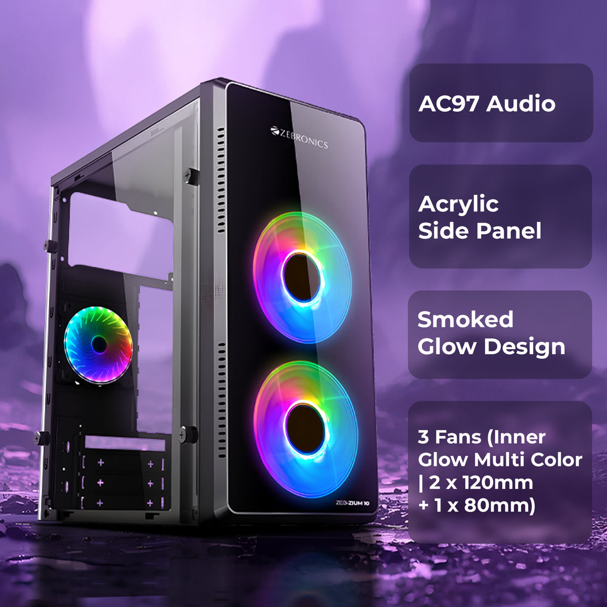 Zebronics Zium 10 Premium Gaming Chassis