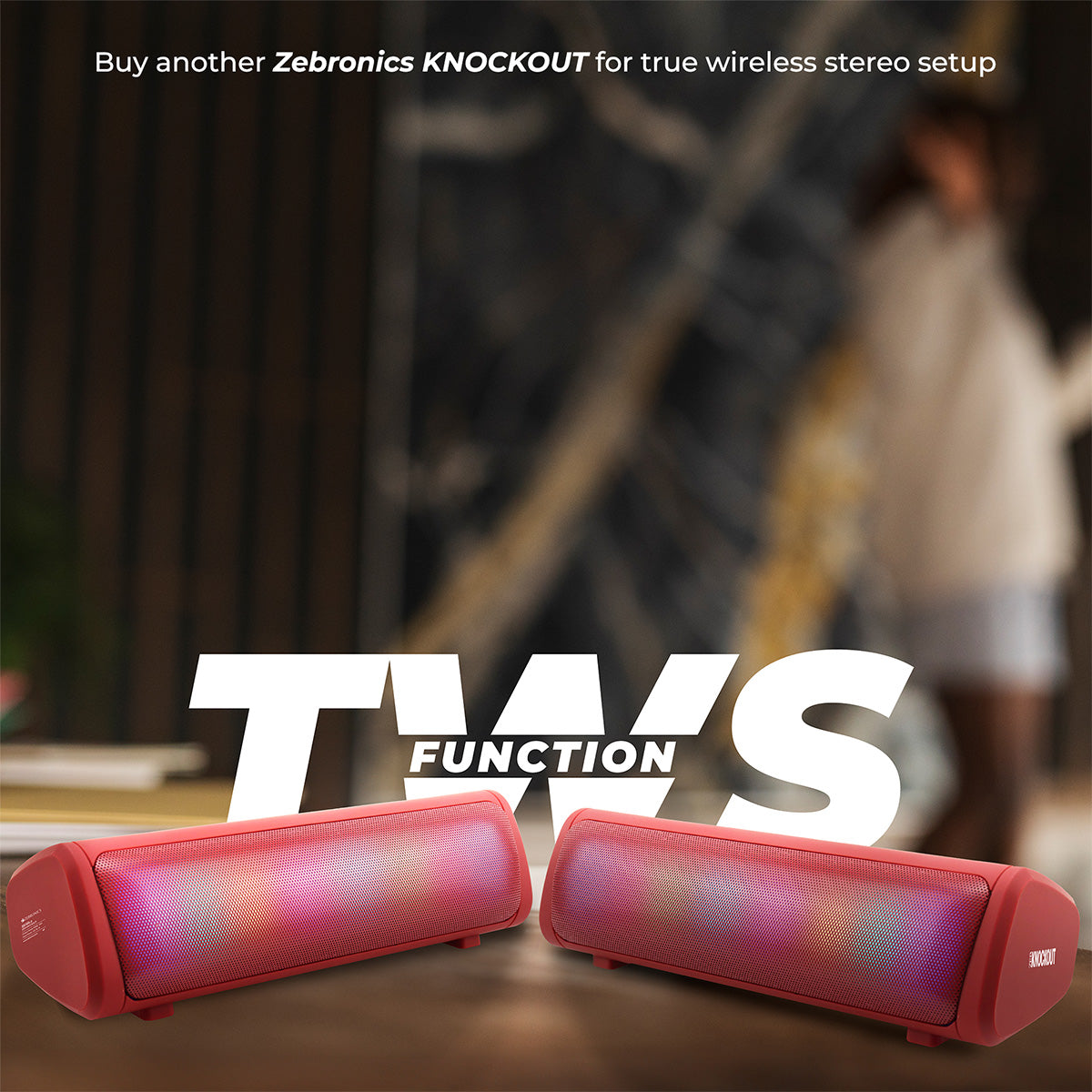 Zeb-Knockout - Wireless Speaker - Zebronics