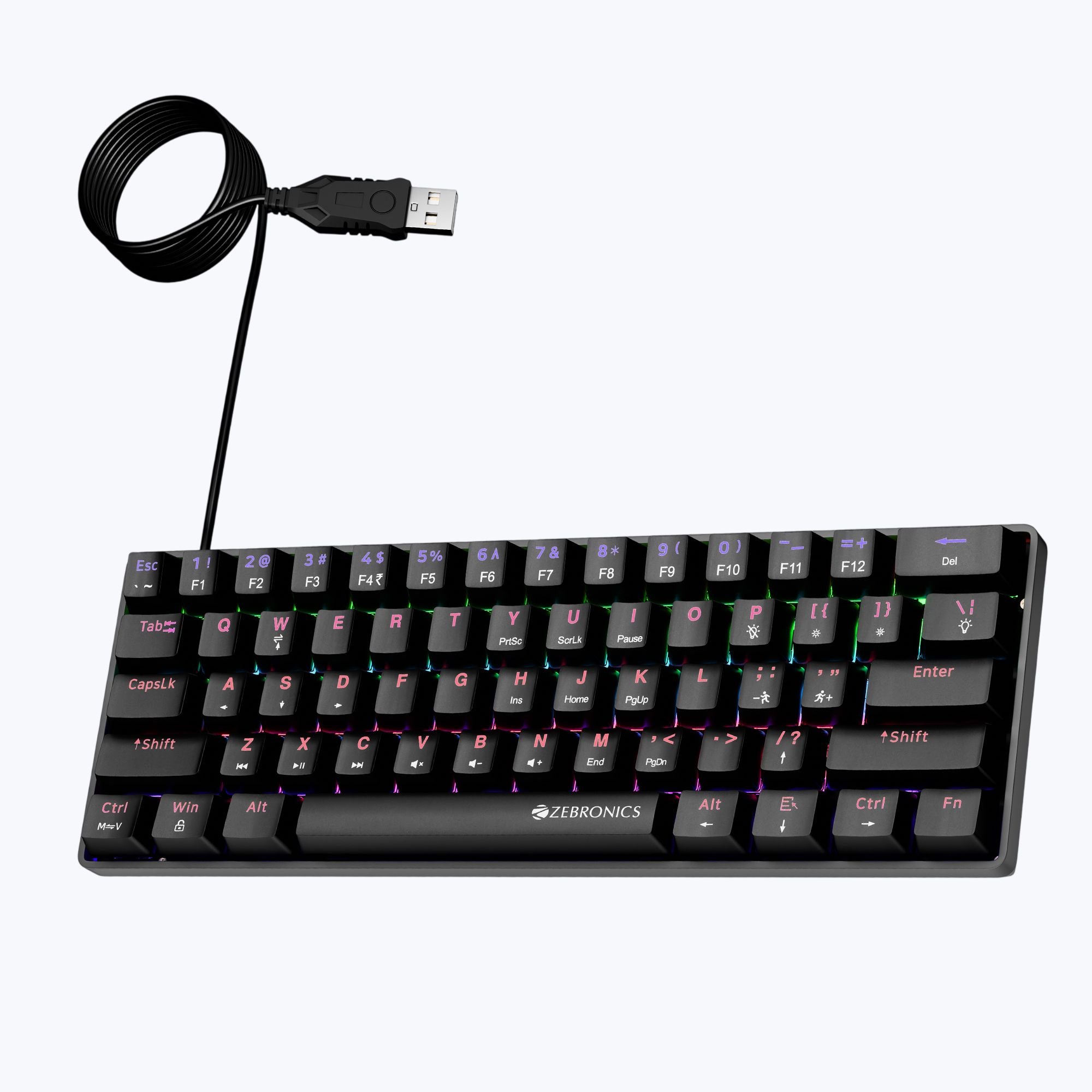 smile Zebronics Max Ninja 61 Premium Mechanical Keyboard