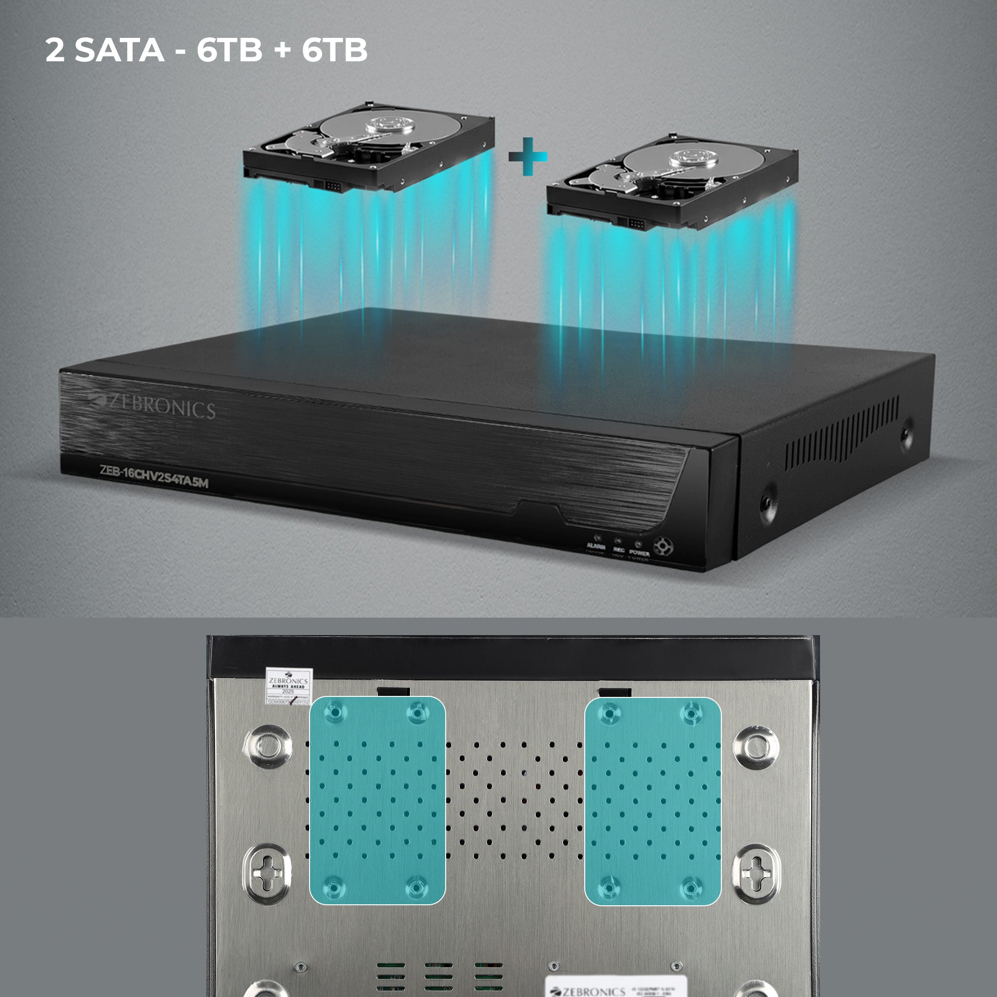 Zebronics 16CHVS6TA8M NVR Network Video Recorder