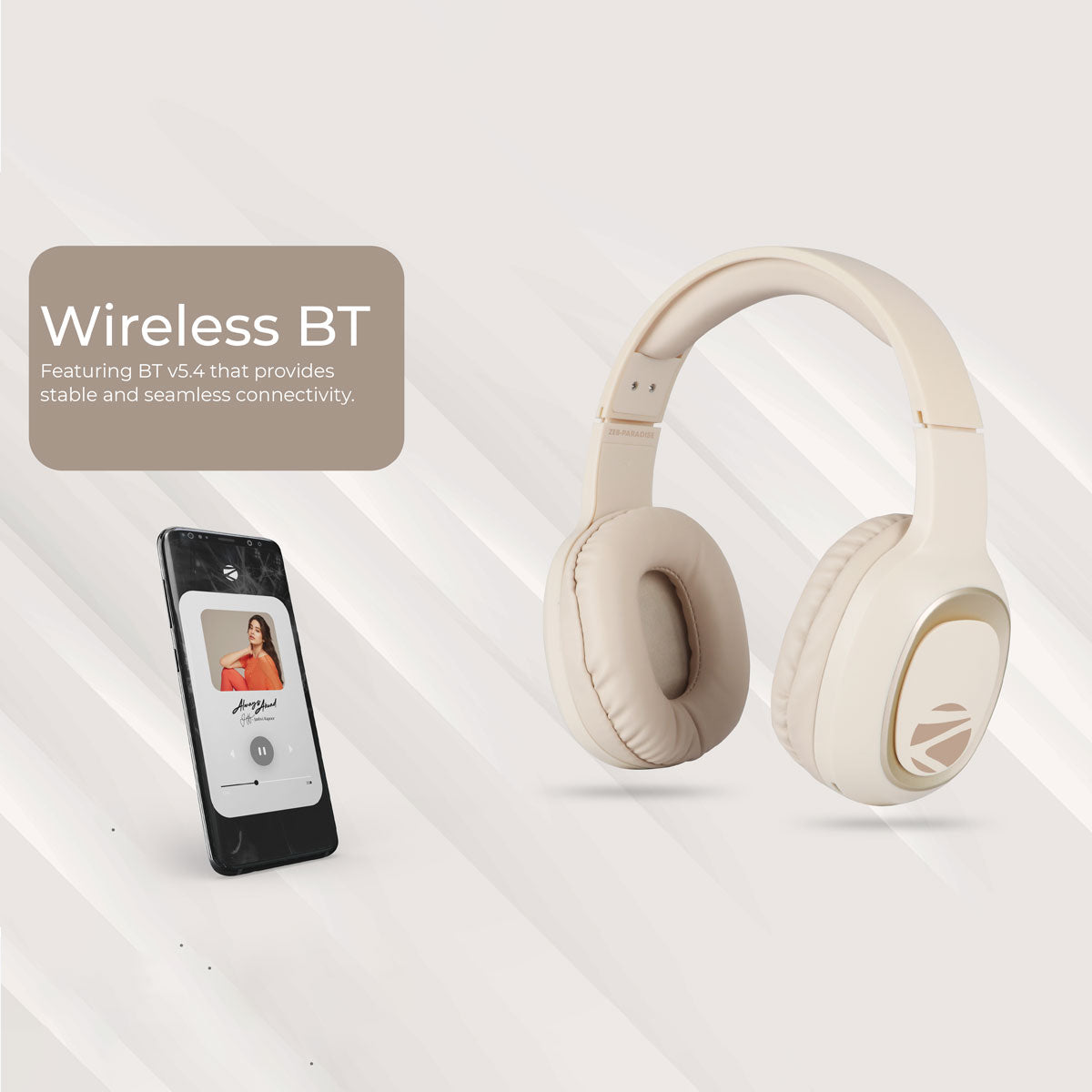 Zebronics Paradise Wireless Headphone With MIC