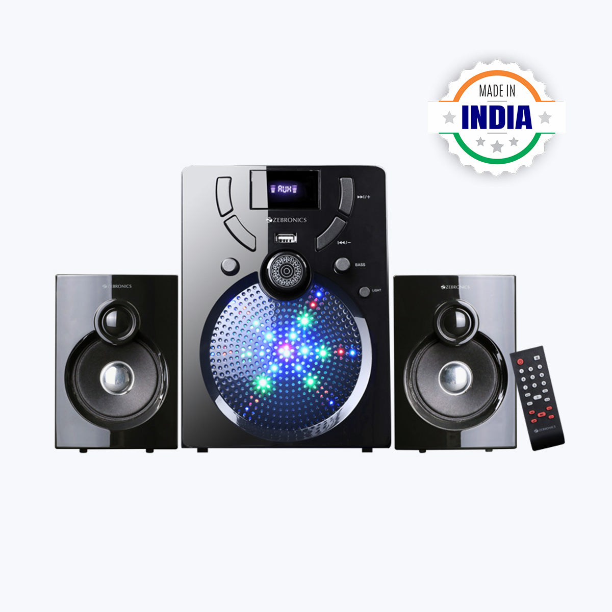 Zebronics Udaan 2 BTRUF 2.1ch Speaker - 40W, LED, BT