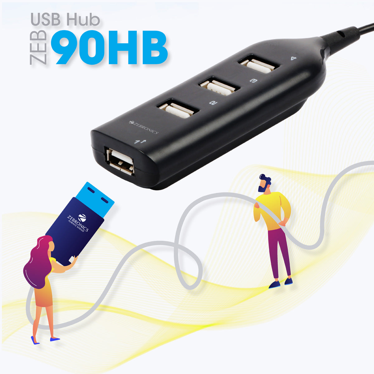 ZEB-90HB - USB Hub - Zebronics