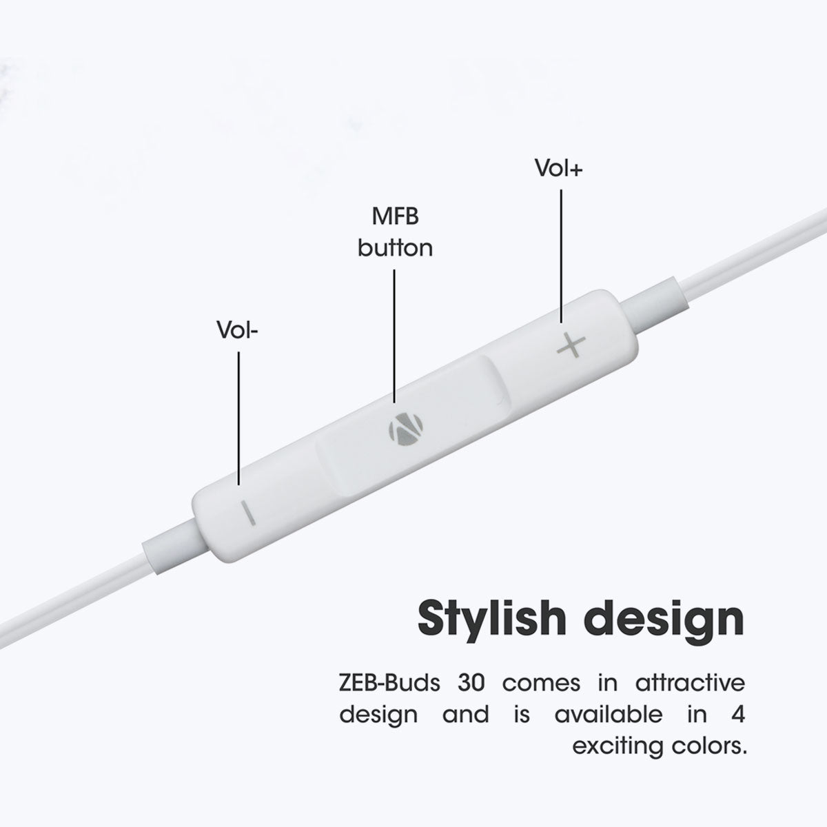 Zebronics Buds 30 Stereo Earphone with Mic