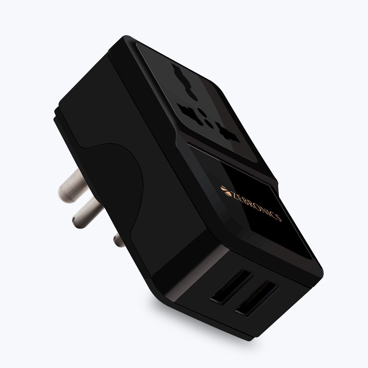 ZEB-MPA10 -  Dual USB Adapter with AC Socket - Zebronics 