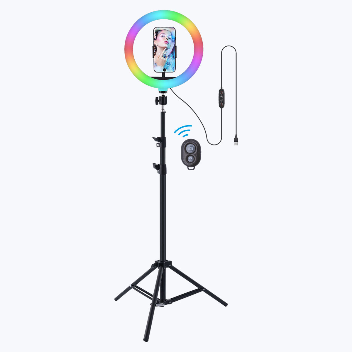 Ring Light - 10 inch Led Selfie Ring Light with Stand, Big Led Camera Light  with Cool Warm Mix Light, Led Circle Light for YouTube Video Live Stream  Makeup, (Multicolour) : Amazon.in: Electronics