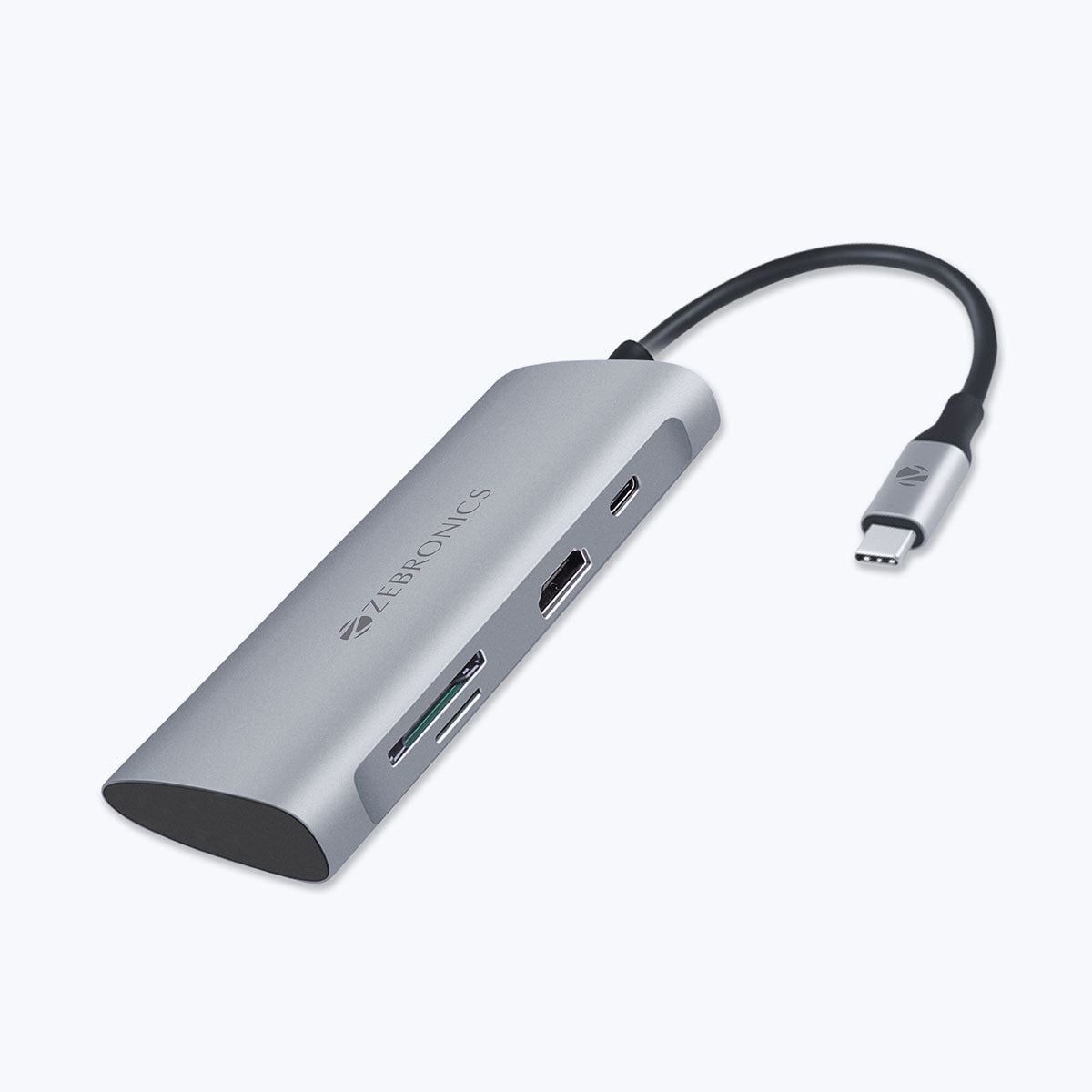 Zeb-TA1500UCVP – 7 in 1 USB Type C Multiport Adapter with USB, HDMI, SD, Micro SD, Type C PD - Zebronics