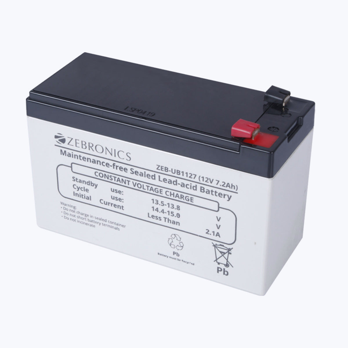 Zeb-UB1127 - Sealed Maintenance free Lead-acid battery - Zebronics