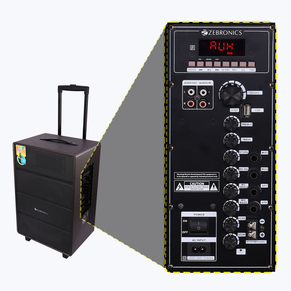 Zebronics Banjo Pro (ZebMonster Pro 2X15L2) Trolley DJ speaker