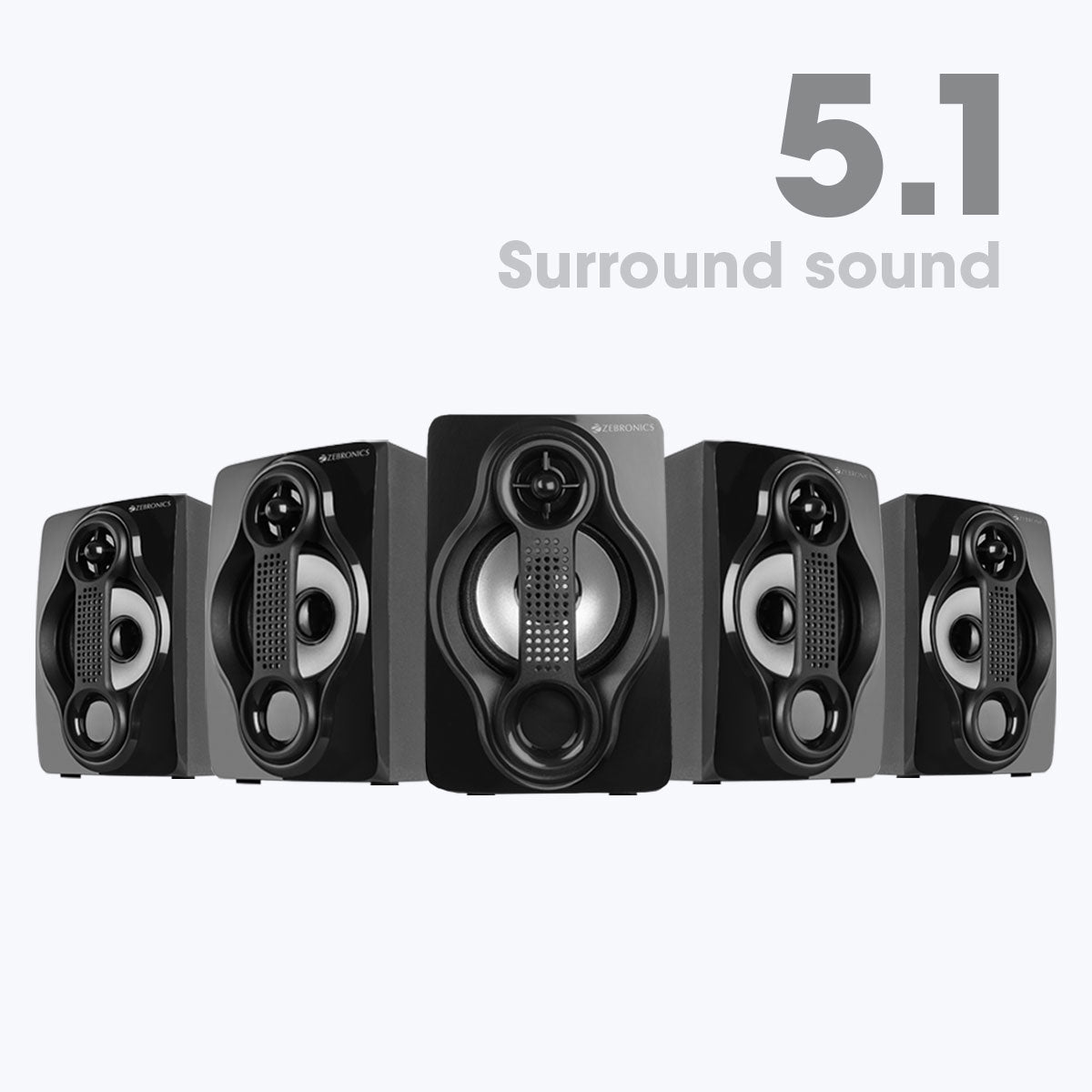 Zebronics bt6590rucf 5.1 channel multimedia speaker best sale with bluetooth & remote