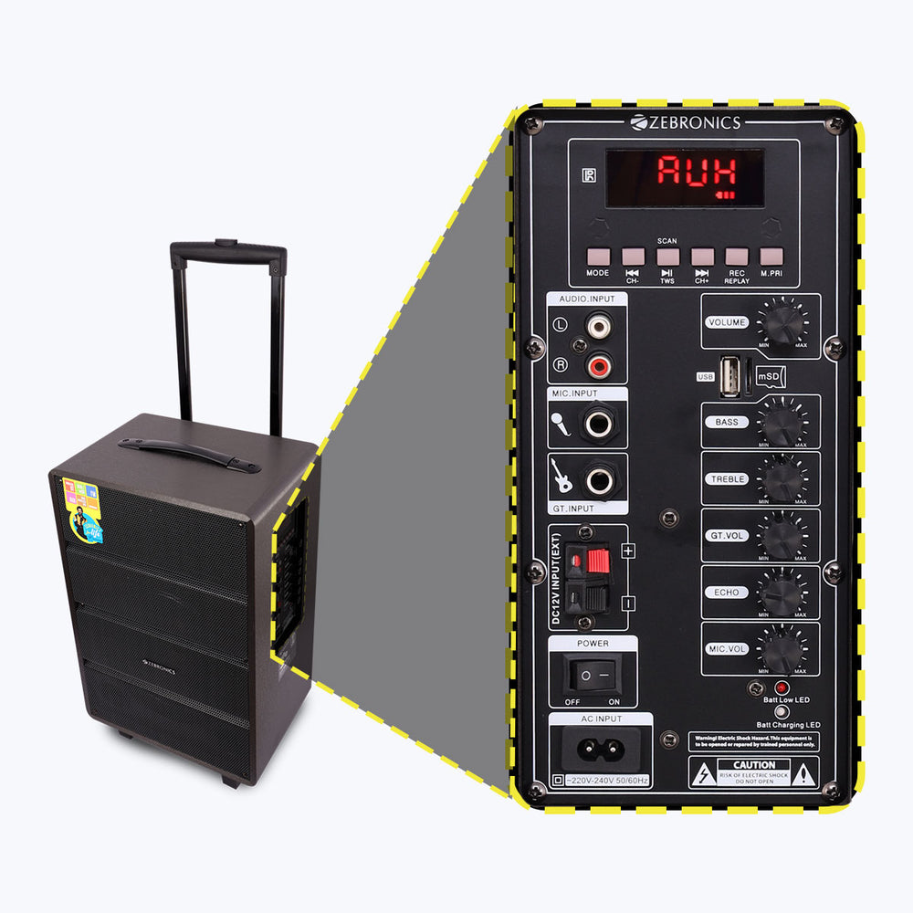 Zebronics Banjo(ZebMonster Pro 2X12L2) Trolley DJ speaker