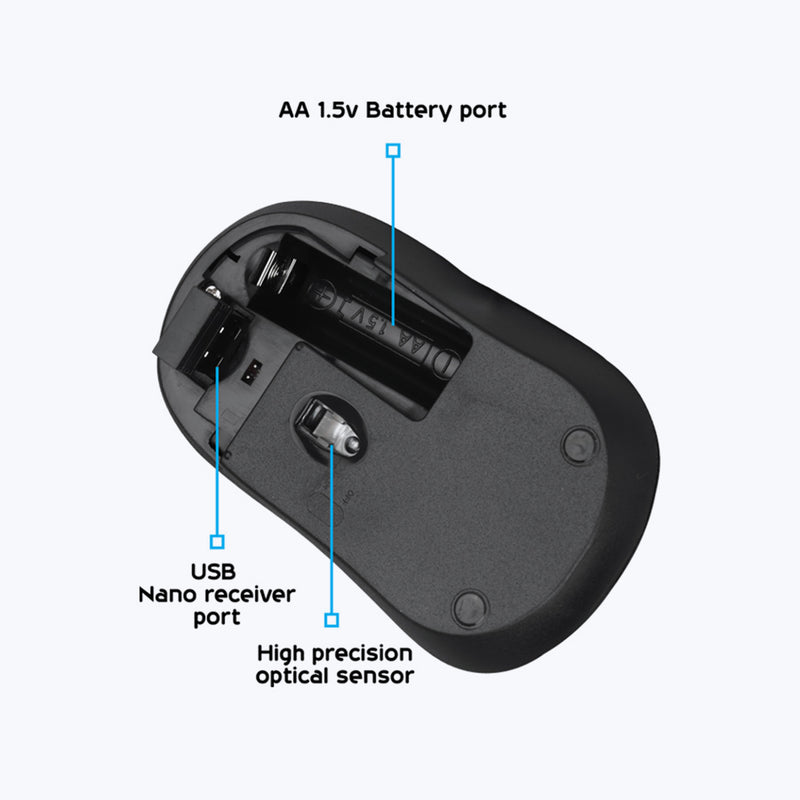 Zeb Bold Wireless Optical Mouse with Matte Finish