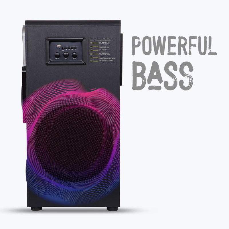 Zebronics Boost 500 Tower Speaker - 120W, dual mic, 2-way