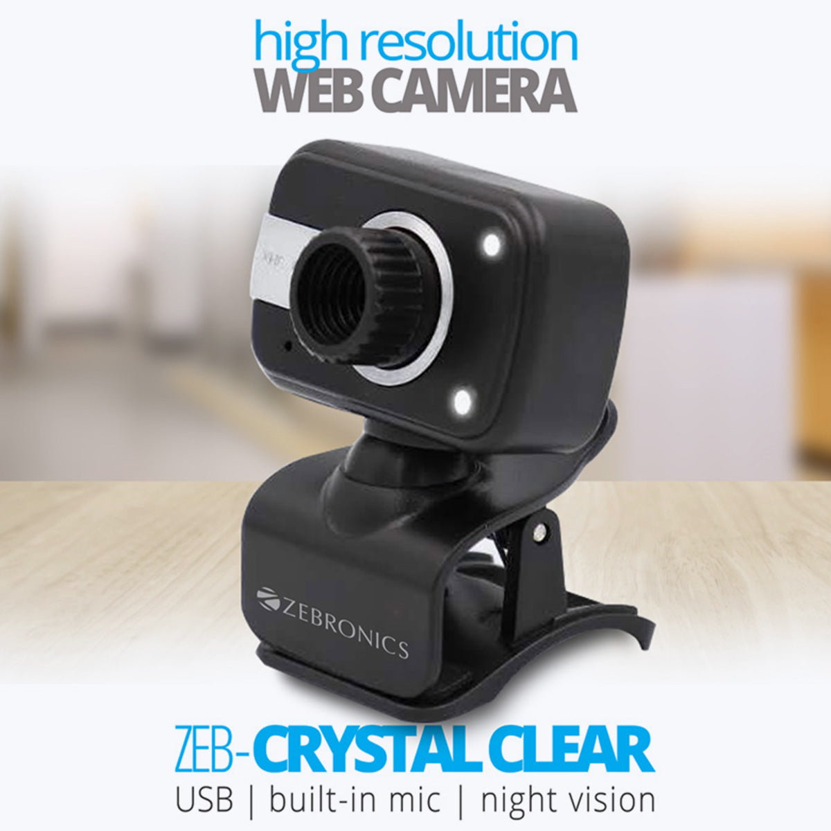 Zeb-Crystal Clear - Webcamera - Zebronics