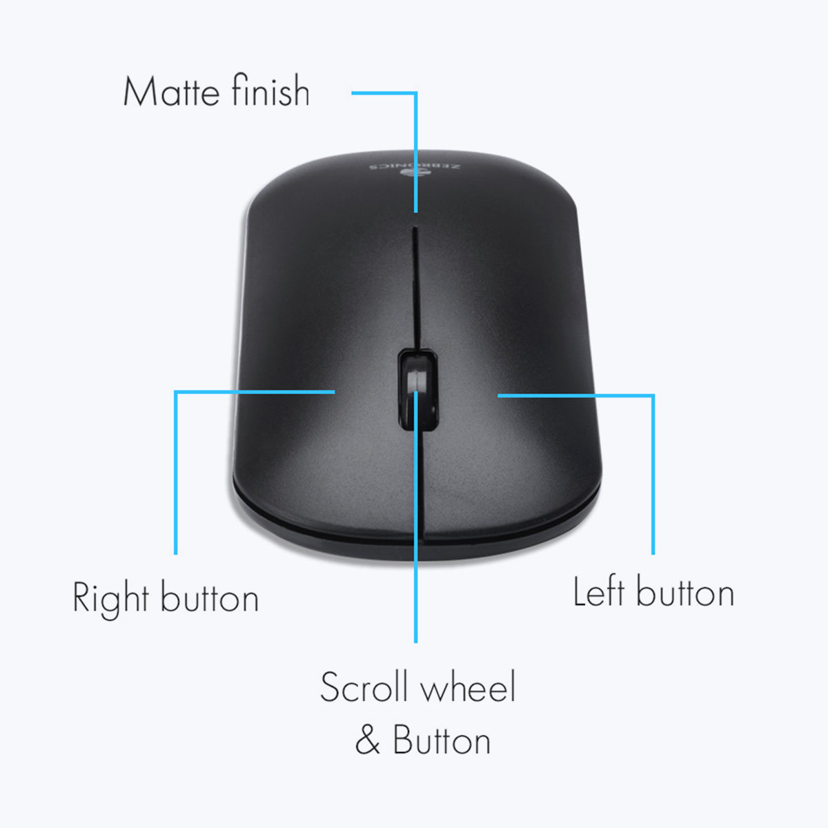 Zeb-Dazzle - Wireless Mouse - Zebronics