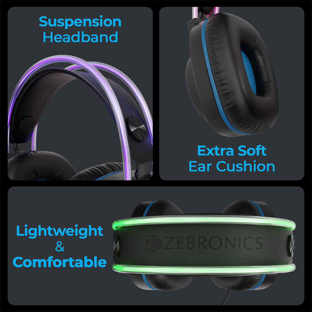 Zeb-Jet Pro - Gaming Headphone - Zebronics