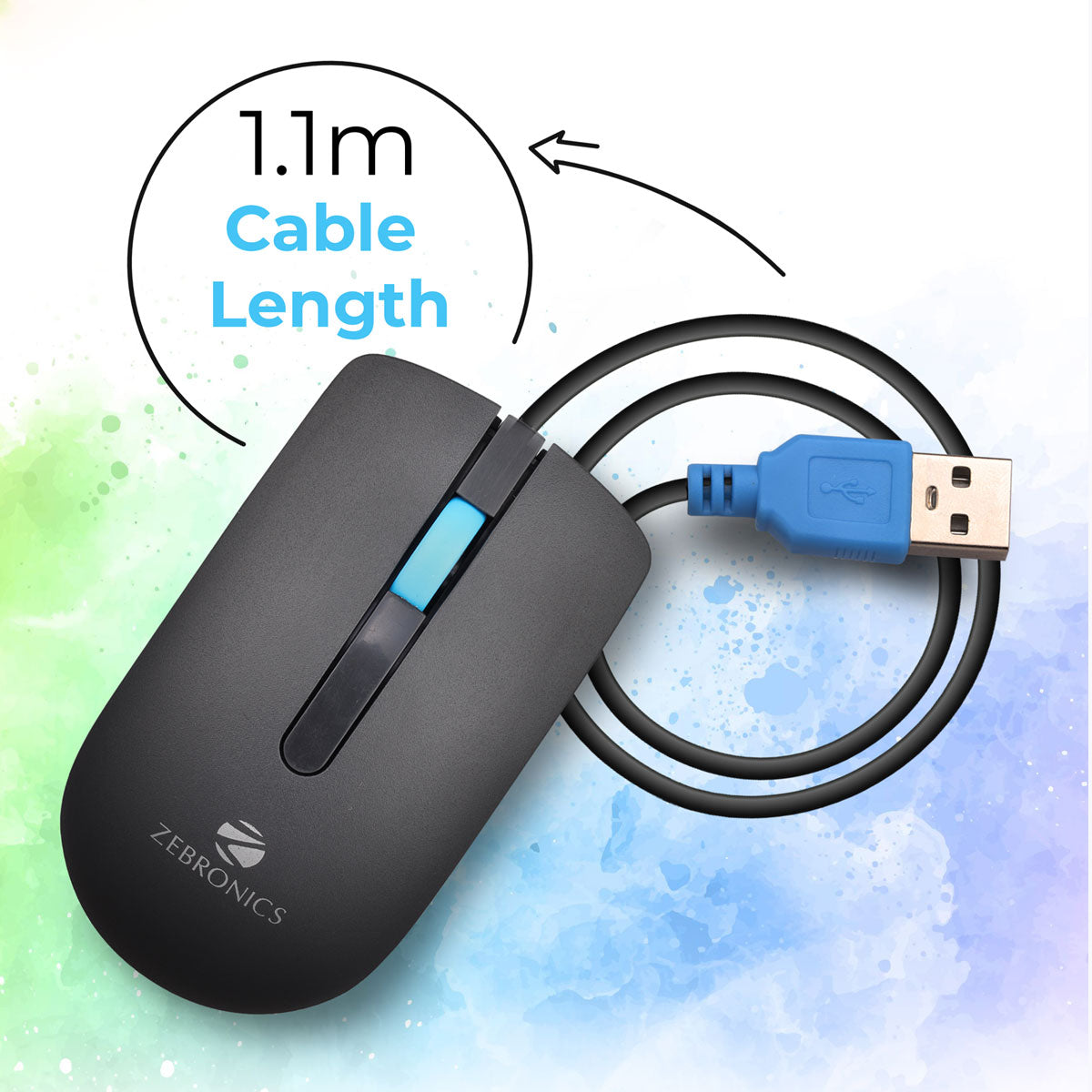Zeb-Juggle- USB Optical Mouse - Zebronics