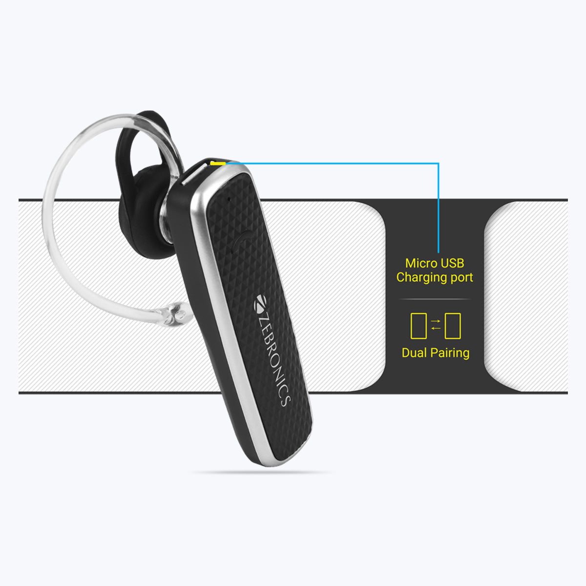 How to connect zebronics bluetooth earphone hot sale