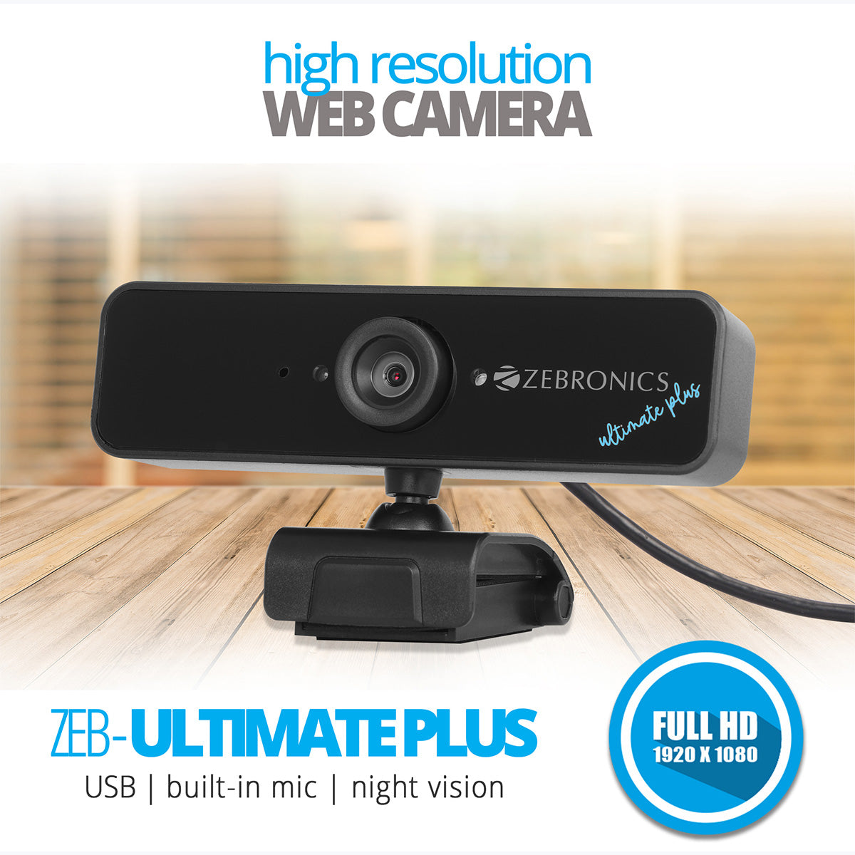 Zeb-Ultimate Plus - Webcamera - Zebronics