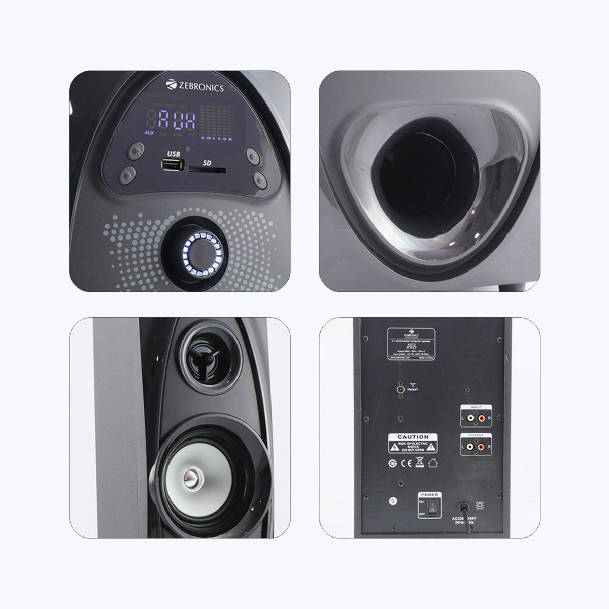 Zebronics 2.1 multimedia speakers with hot sale bluetooth bt3430rucf