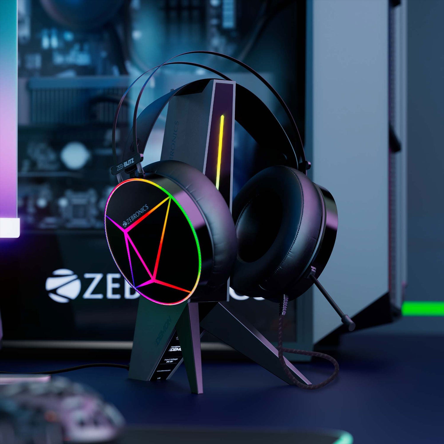 Zeb-Demon - Premium Headphone Stand - Zebronics