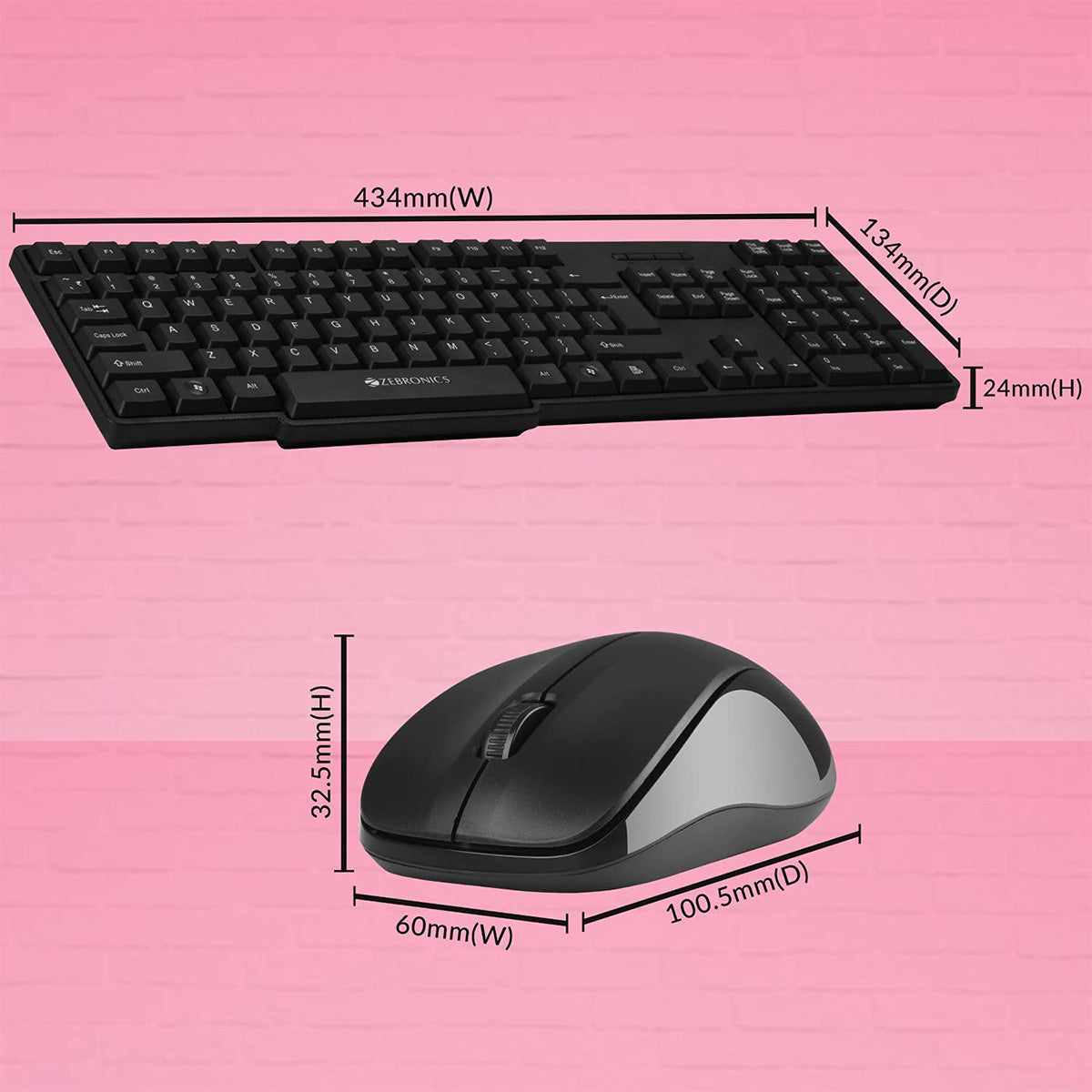 Zeb-Companion 107 -  Keyboard and Mouse Combo - Zebronics