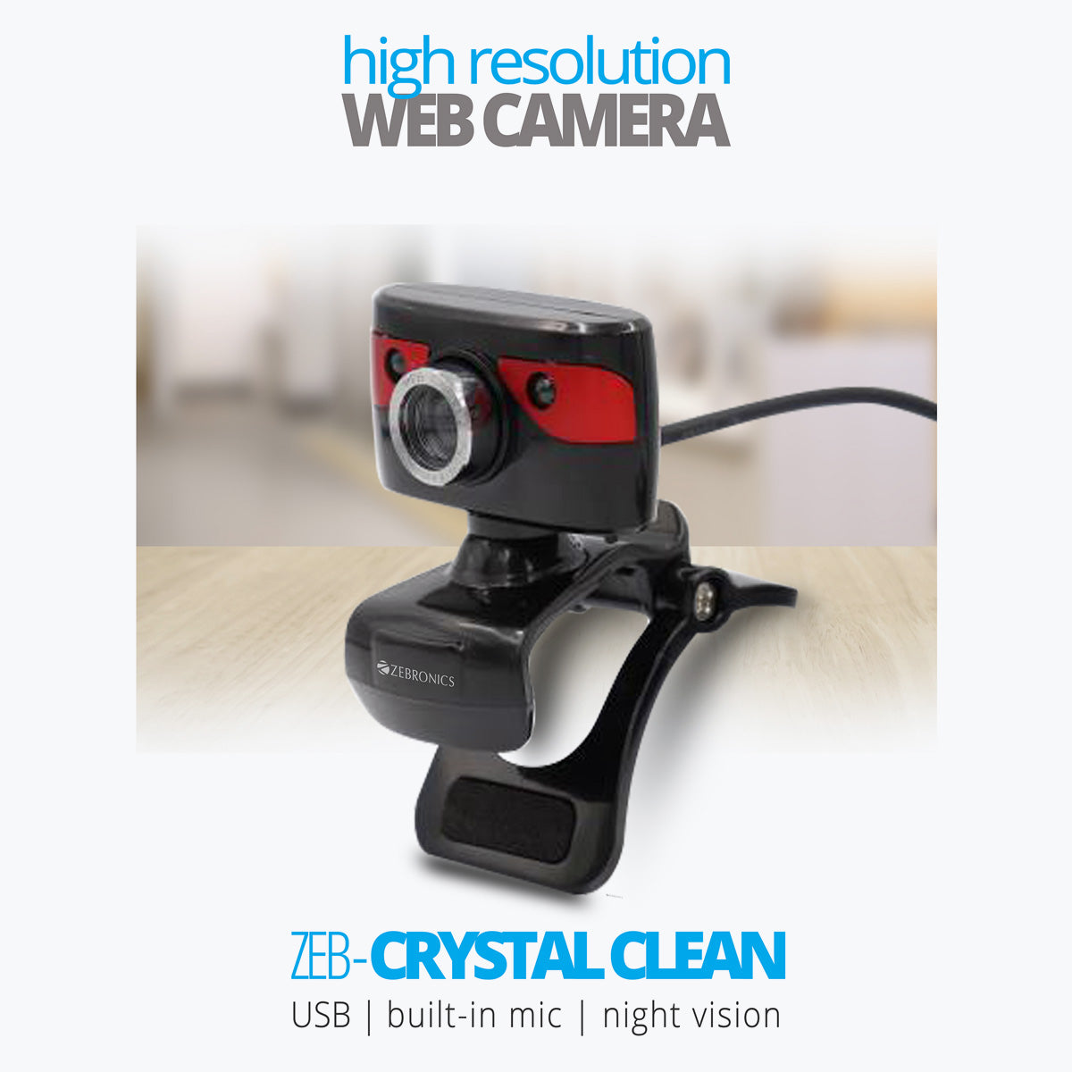 Zeb-Crystal Clean - Webcamera - Zebronics