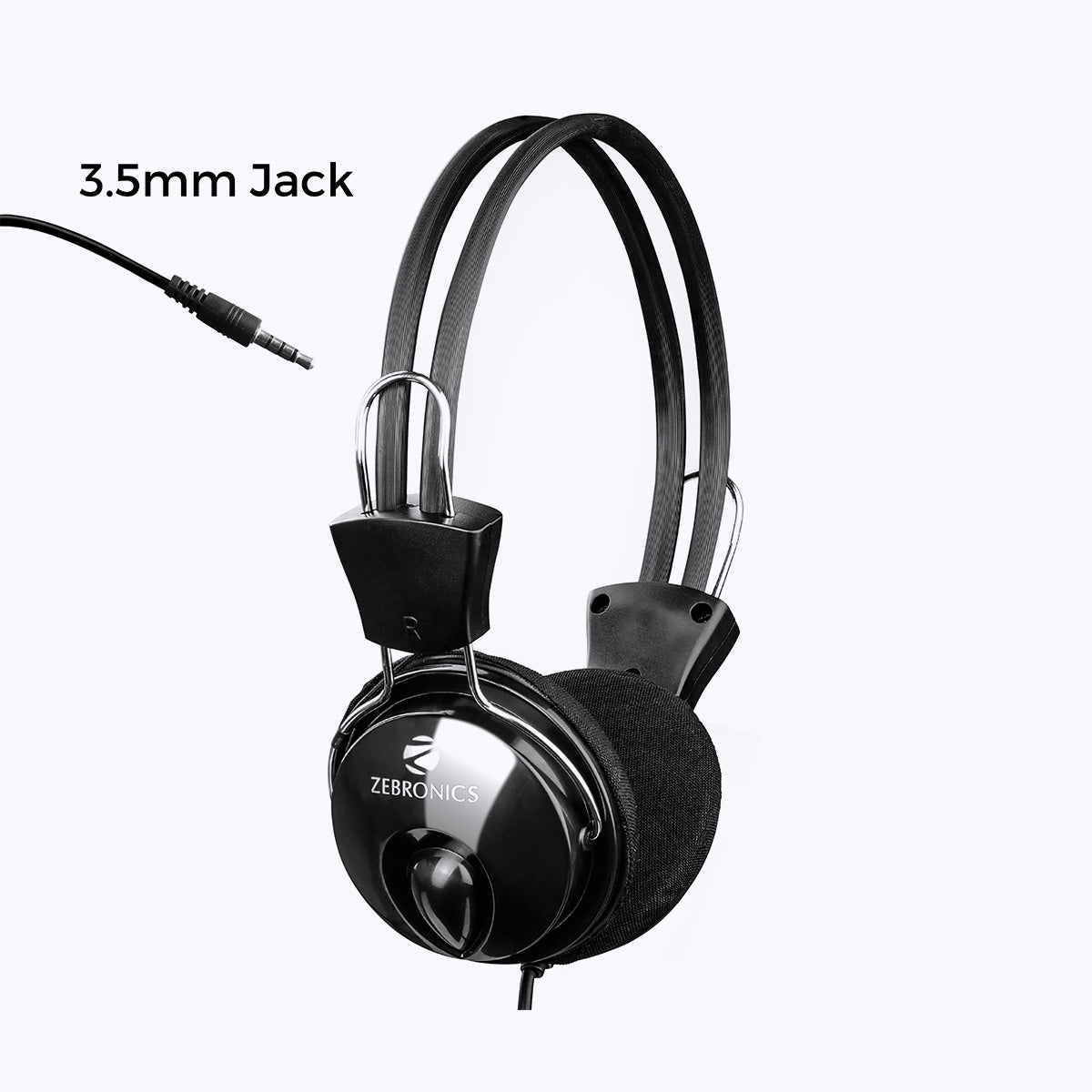 Zebronics Pleasant 3.5mm Jack Wired Headphone With Mic